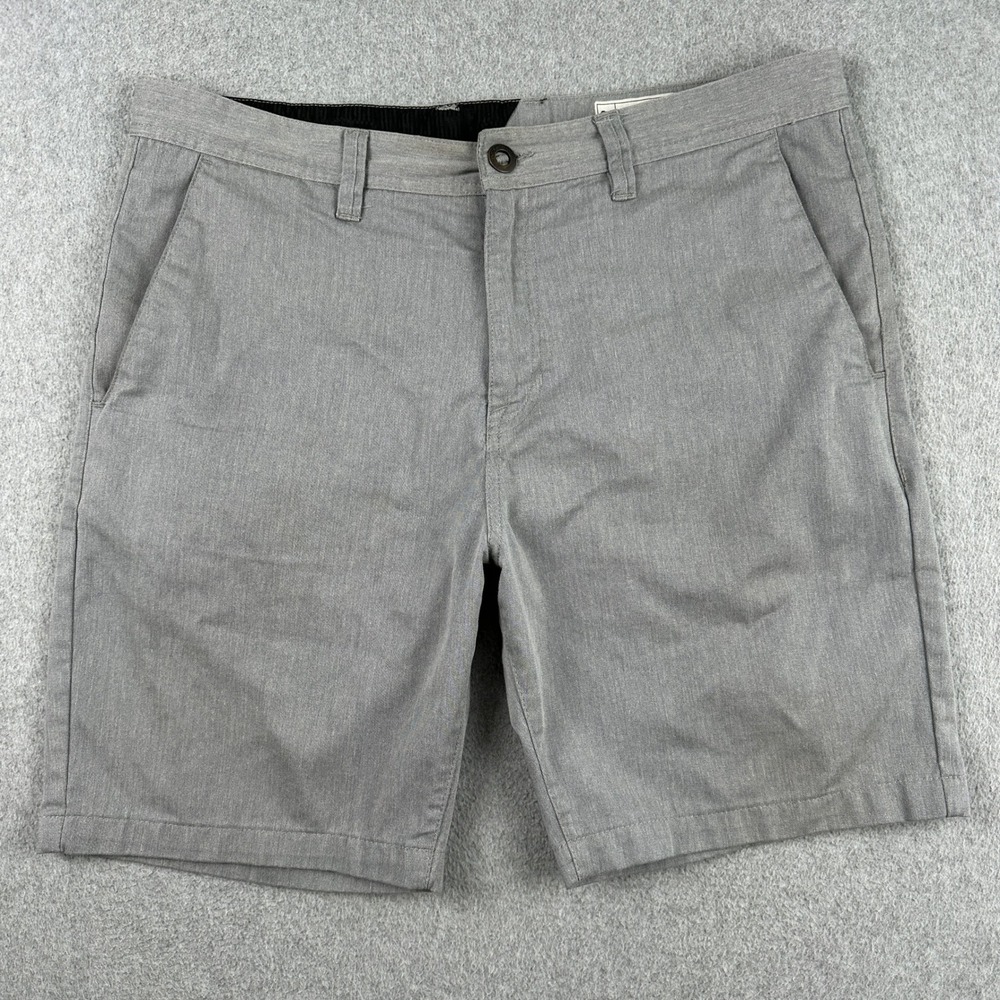 Volcom Shorts Mens 36 Gray Frickin Modern Stretch Chino Casual A0911713